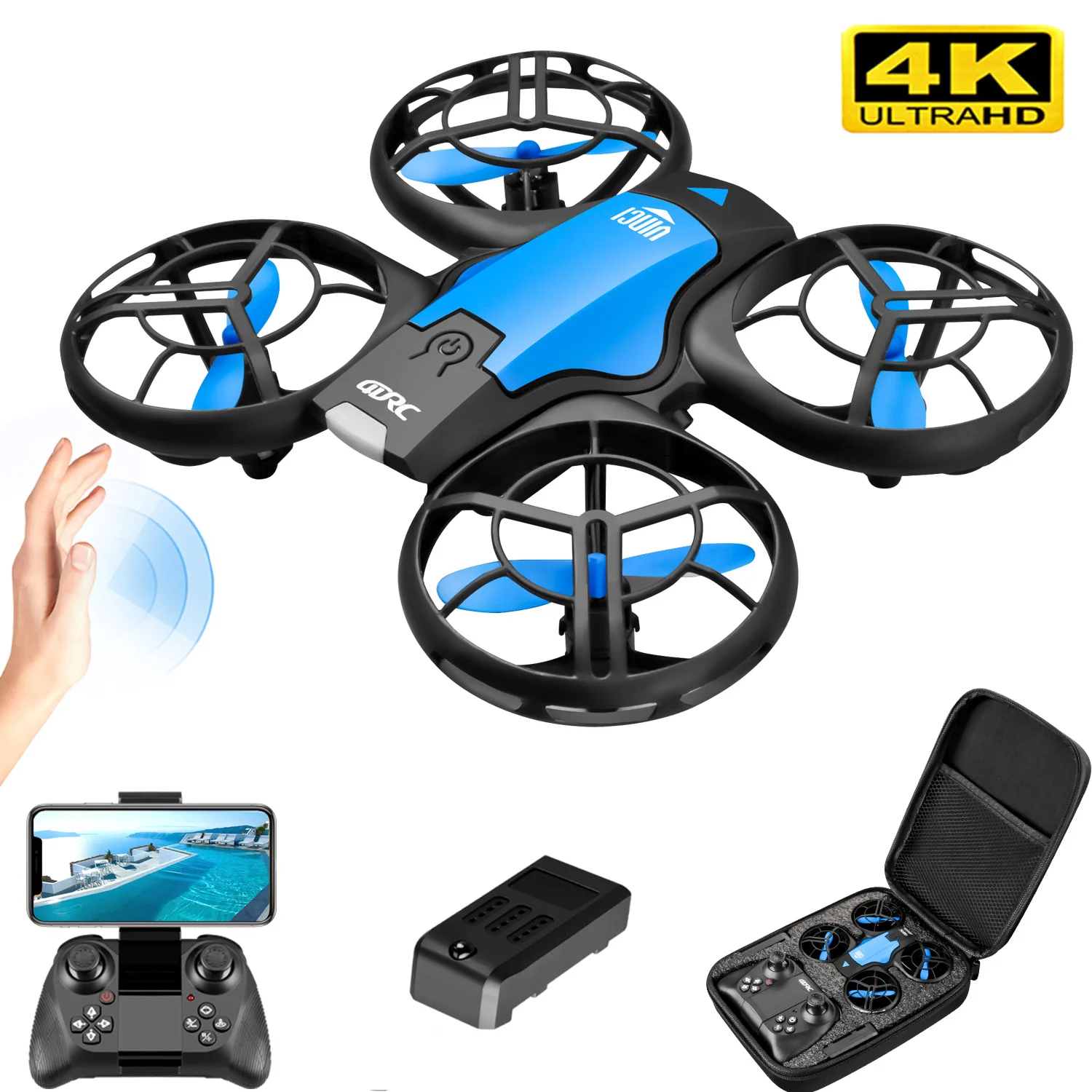 Rc Helicopter Mini - Novo Mini Drone V8 4K Profissional