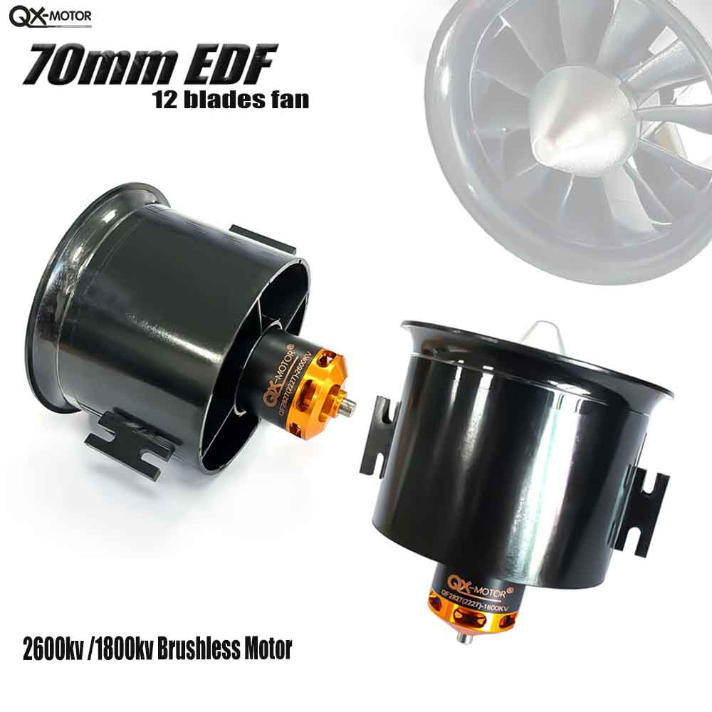 Rc Helicopter Blade - Ventilador QX-MOTOR de 6/12 Lâminas, Ventilador